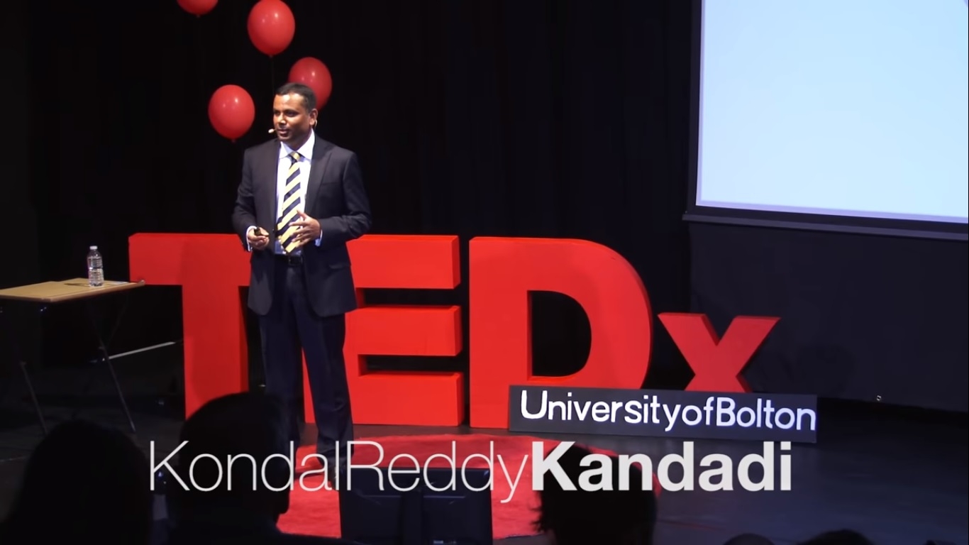TED talk Koldal Reddy Kandadi falando sobre a relação direta entre a gestão do conhecimento nas organizações e inovação