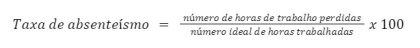 equação para cálculo do absenteísmo por horas trabalhadas